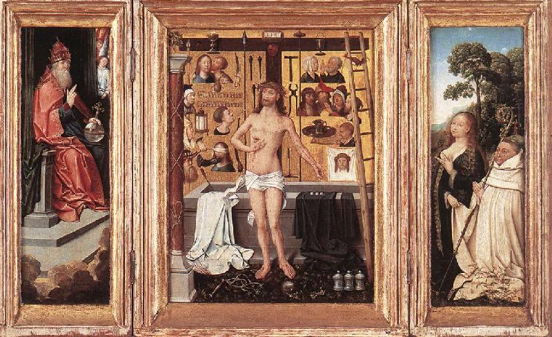 Triptych of Abbot Antonius Tsgrooten, WEYDEN, Goossen van der